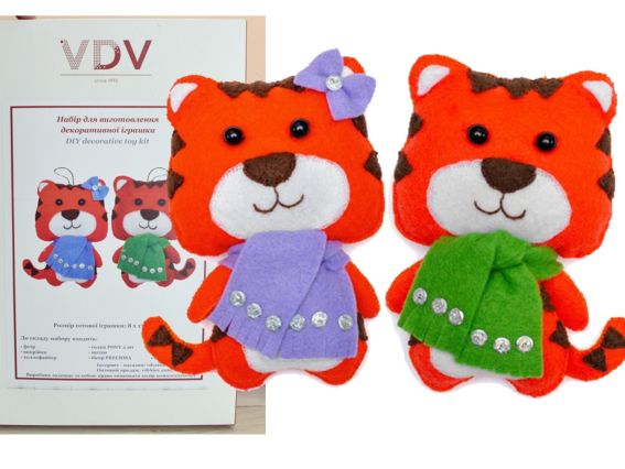 Тигрики, ФН-102 ВДВ, 16х5 см, набор для шитья из фетра