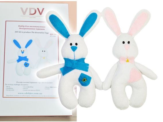 Кролики, ФН-106 ВДВ, 16х5 см, набор для шитья из фетра