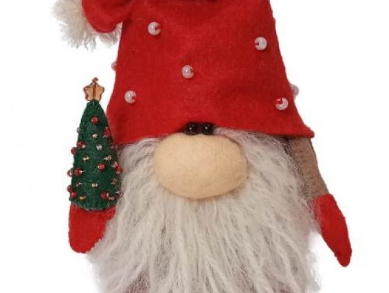 Фетровая игрушка Новогодний гном , ФН-117 ВДВ, набор для шитья из фетра игрушки