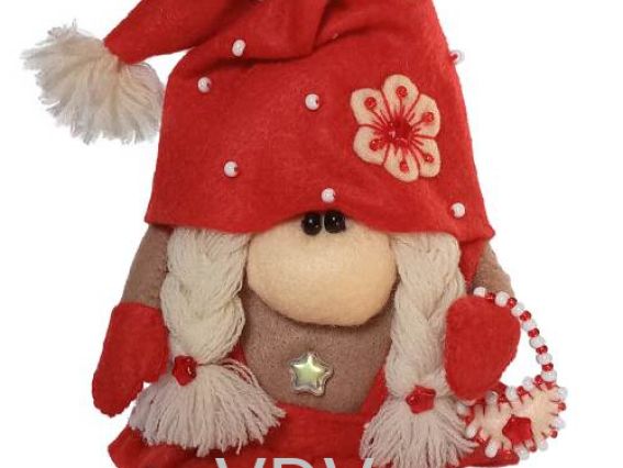 Фетровая игрушка Новогодна гномиха , ФН-118 ВДВ, набор для шитья из фетра игрушки