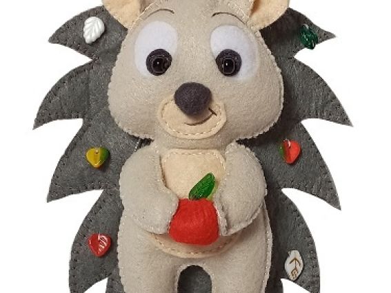 Фетровая игрушка Ёжик ФН-120 ВДВ, набор для шитья из фетра игрушки