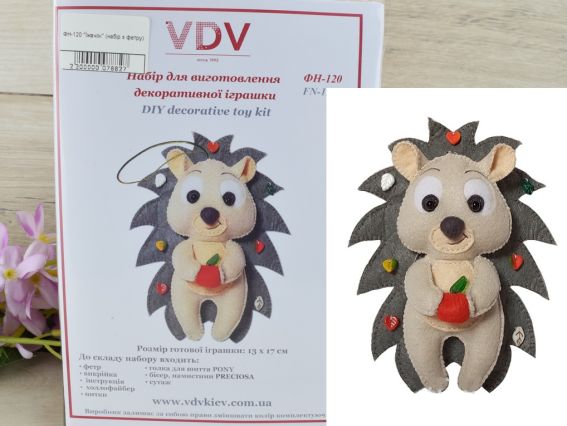 Ёжик ФН-120 ВДВ, набор для шитья из фетра