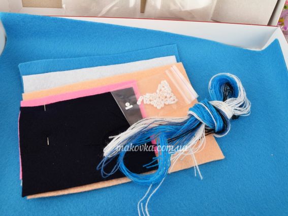 Фетровая игрушка Кошечка ФН-123 ВДВ, набор для шитья из фетра игрушки