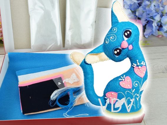 Кошечка ФН-122 ВДВ, 16х5 см, набор для шитья из фетра