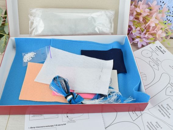 Фетровая игрушка Кот, ФН-123 ВДВ, набор для шитья из фетра игрушки