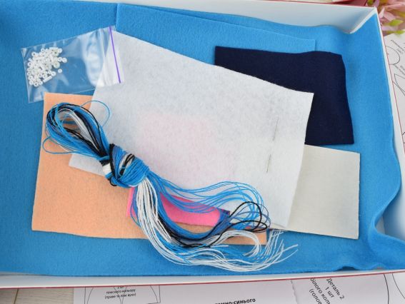 Фетровая игрушка Кот, ФН-123 ВДВ, набор для шитья из фетра игрушки