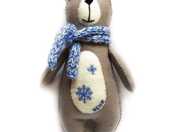 ФН-89 Мишка Набор для шитья игрушки из фетра,  ВДВ Набор для творчества. Фетровые игрушки 