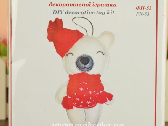 ФН-53 Мишка Набор для шитья игрушки из фетра, ВДВ Набор для творчества. Фетровые игрушки 