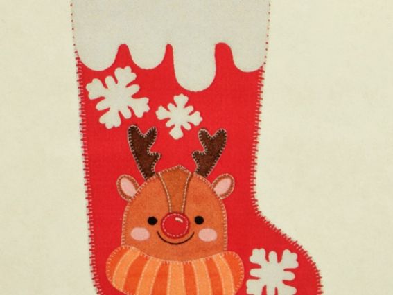 ФН-64 Новорічний чобіток (сніговик) Набір для шиття з фетру, ВДВ