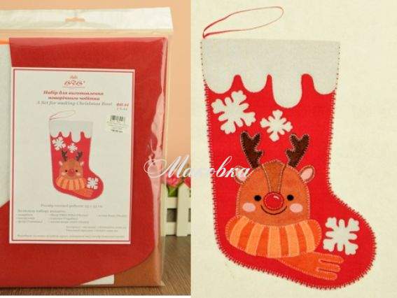 Набір Новорічний чобіток (олень) ФН-64 , фетр, ВДВ Набір Новорічний чобіток (олень) ФН-64 , фетр, ВДВ