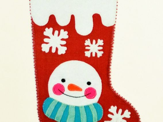 ФН-66 Новорічний чобіток (сніговик) Набір для шиття з фетру, ВДВ