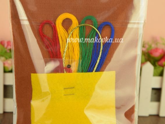 ФН-86 Ведмедик Набір для шиття іграшкі з фетру,  ВДВ Набір для творчості. Фетрові іграшки