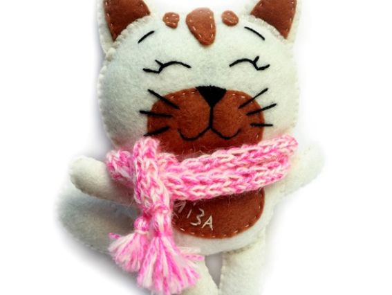 ФН-91 Киса Лиза Набор для шитья игрушки из фетра, ВДВ Набор для творчества. Фетровые игрушки 