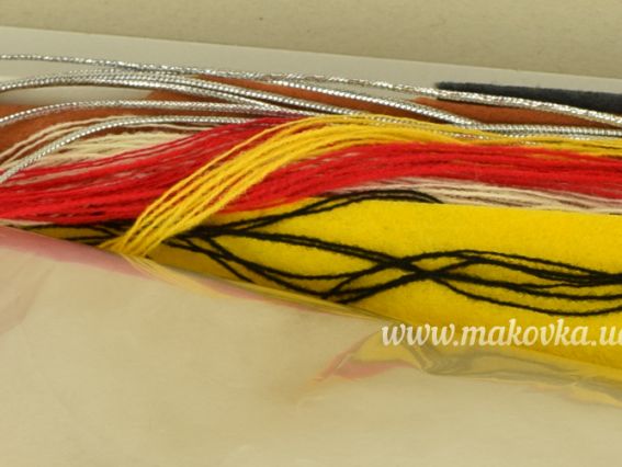 ФН-95 Новорічний набір , ялинкові іграшкі 6 шт набір шиття з фетру, ВДВ (св.Миколай, дзвоник, олень, сова, пінгвін, зірка)