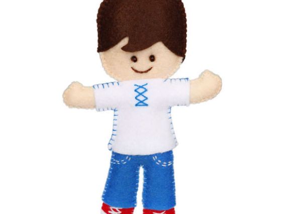 Кукла - мальчик, ФН-30 ВДВ, 16х5 см, набор для шитья из фетра