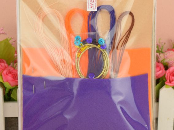 Фетрова іграшка Лялька з хвостиками, ФН-31 ВДВ, набір для шиття з фетру іграшки