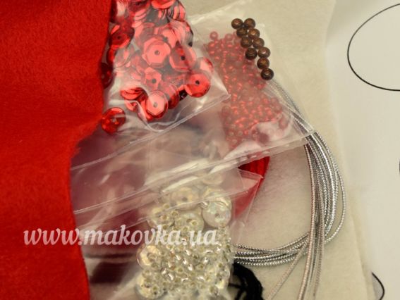 Набор для шитья новогодних елочных игрушек из фетра, ВДВ ФН-58: звезда, гриб, олень, собака, мишка, бабочка