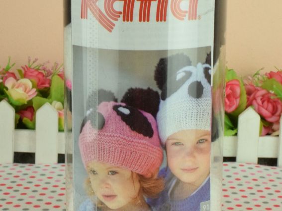 Набір для в'язання Katia Шапка Панда Біла