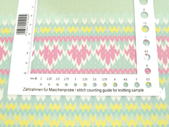 АДДІ 412-0 лінійка для вимірювання петель для визначення щільності в'язання та визначення діаметру спиць