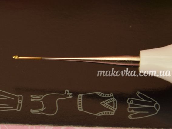  В'язальний гачок з ергономічною чорною ручкою 16 см 0,5 мм ADDI 145-7/0,75-16