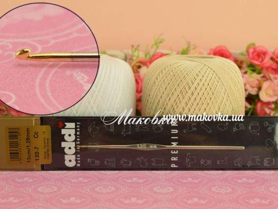 Крючок стальной экстратонкий 1,25 мм ADDI 130-7/1,25-13 Крючок стальной экстратонкий 1,25 мм ADDI 130-7/1,25-13