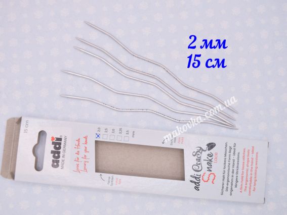 Спиці ADDI CraSy Snake 203-2/2-15 довжина 15 см, 5шт, №2 мм Спиці ADDI CraSy Snake 203-2/2-15 довжина 15 см, 5шт, №2 мм