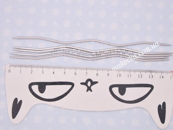 Панчішні в'язальні спиці вигнуті CraSy Snake ADDI 203-2/2-15  довжина 15 см, 5шт, №2 мм