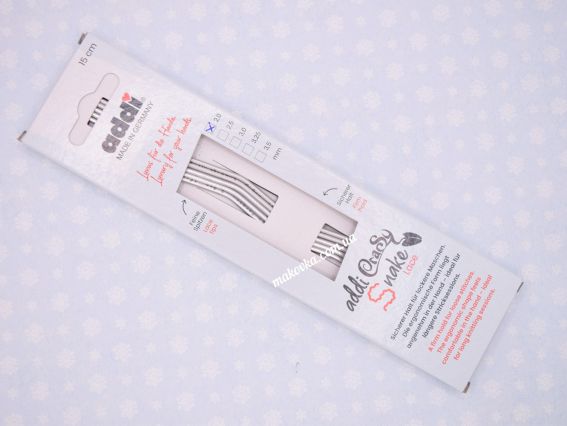 Панчішні в'язальні спиці вигнуті CraSy Snake ADDI 203-2/2-15  довжина 15 см, 5шт, №2 мм