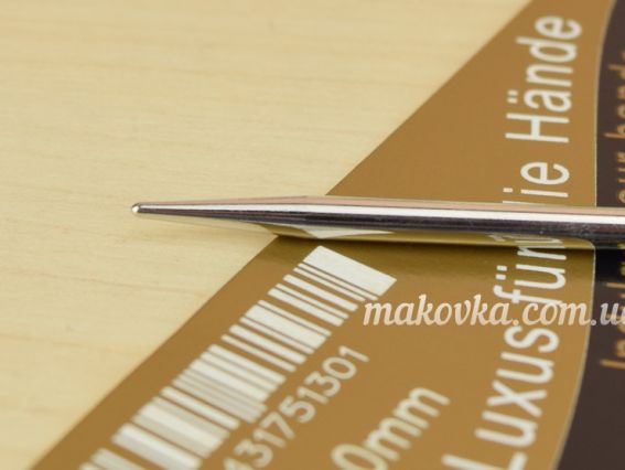 Кругові в'язальні спиці ADDI 775-7/3-100 на червоній волосіні, довжина 100 см, №3 мм