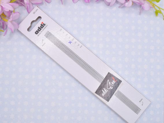 Панчішні в'язальні сталеві спиці ADDI 150-2/2.25-20  довжина 20 см, 5шт, №2,25 мм
