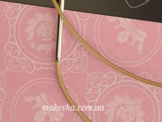 Кругові спиці ADDI 105-7 / 2-80 сріблясті на золотий волосіні, 80см, №2 мм