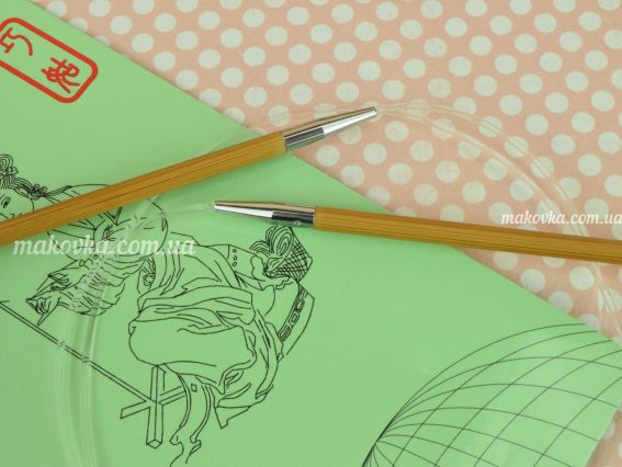 2032-6 ChiaoGoo Кругові бамбукові спиці Bamboo, Dark Patina, 80 см (32, 4мм 