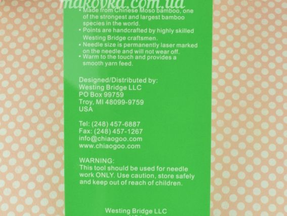 2032-6 ChiaoGoo Кругові бамбукові спиці Bamboo, Dark Patina, 80 см (32, 4мм 