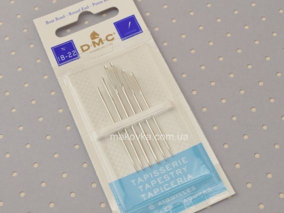 DMC 1767/3 набор игл для вышивания №№18-22 6 шт с большим ушком Tapestry