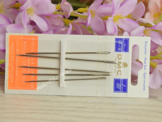 Голки для вишивки стрічками №№14-18 асорті 1769/2, DMC