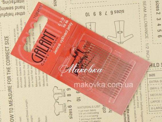 Голки швейні №3/9 асорті, Galant 11264510 Голки швейні №3/9 асорті, Galant 11264510