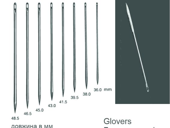 Види та розміри голок для шиття та вишивання