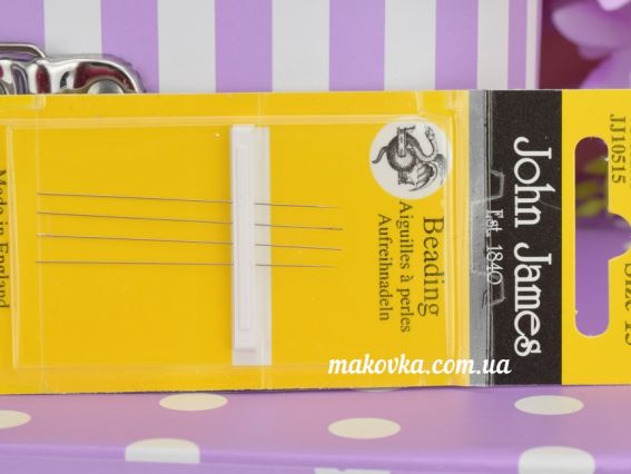 Набір Голок для бісеру Beading №15, John James, 4шт, JJ10515