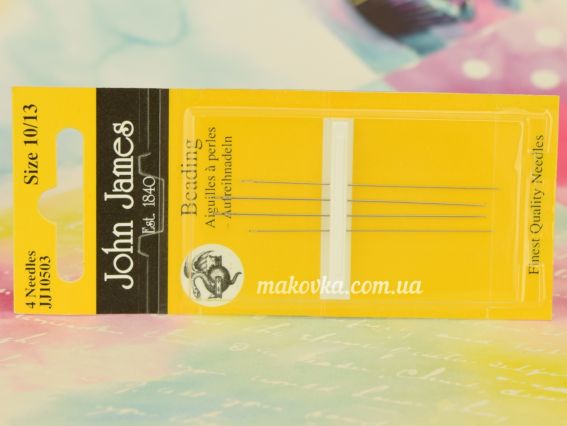 Бісерні голки Beading №10/13 John James, 4шт, JJ10503