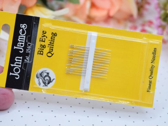 Набір квілтингових голок з великим вушком John James Big Eye Quilting №10 (12 шт.)  JJ12510