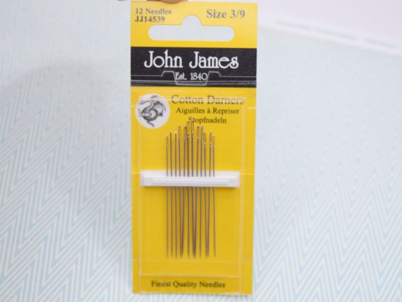 Набір голок для штопання John James JJ14539E , гостре вістря та велике вушко для зручного засилювання.