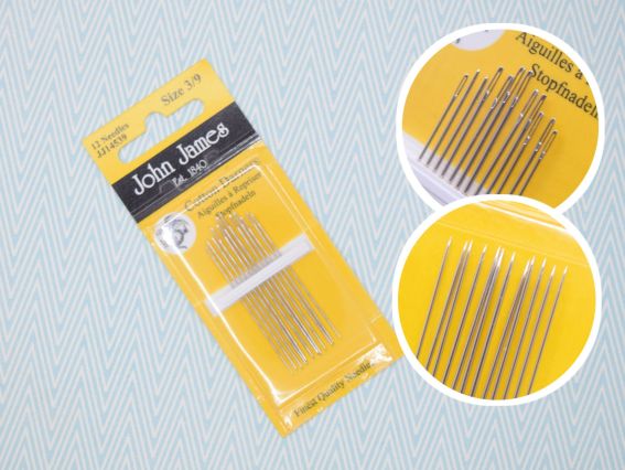 Голки для штопання John James №3/9 , 12 шт., арт. JJ14539E Голки для штопання John James №3/9 , 12 шт., арт. JJ14539E