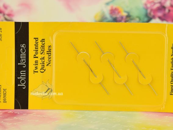 Голки для вишивки двосторонні Twin Quick Stitch №26, John James, 3шт, JJ698D026 Голки для вишивки двосторонні Twin Quick Stitch №26, John James, 3шт, JJ698D026