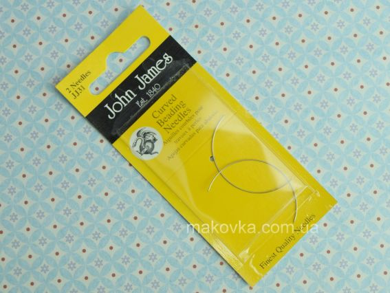 Бісерні голки вигнуті Curved Beading №10 John James, 2 шт, JJ31 Бісерні голки вигнуті Curved Beading №10 John James, 2 шт, JJ31