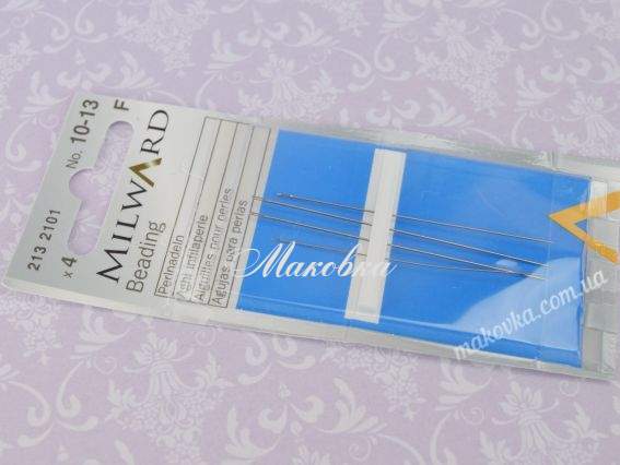 Бісерні голки Beading №10/13 Milward , 4шт, 2132101 Бісерні голки Beading №10/13 Milward , 4шт, 2132101