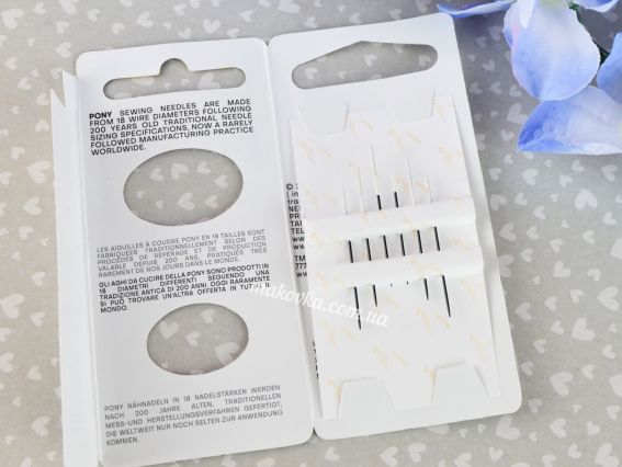 05838 PONY Tapestry черные с белым ушком Иглы гобеленовые вышивальные №26 (6шт) 