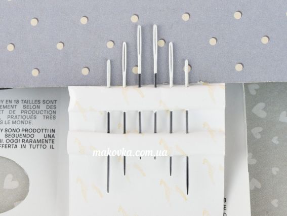 05838 PONY Tapestry черные с белым ушком Иглы гобеленовые вышивальные №26 (6шт) 