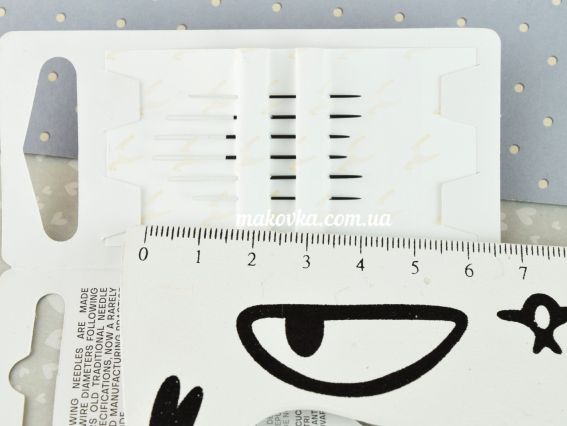 05844 PONY Tapestry чорні з білим вічком Голки гобеленові вишивальні №24/26 (6шт) 