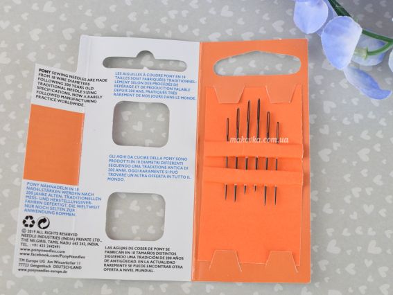 05898 PONY Tapestry черные Иглы гобеленовые вышивальные №24/26 (6шт) 