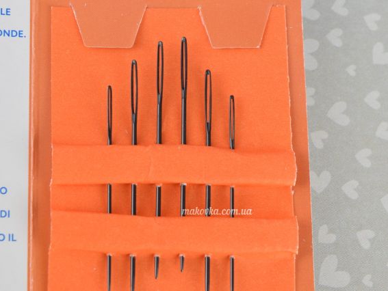 05898 PONY Tapestry черные Иглы гобеленовые вышивальные №24/26 (6шт) 